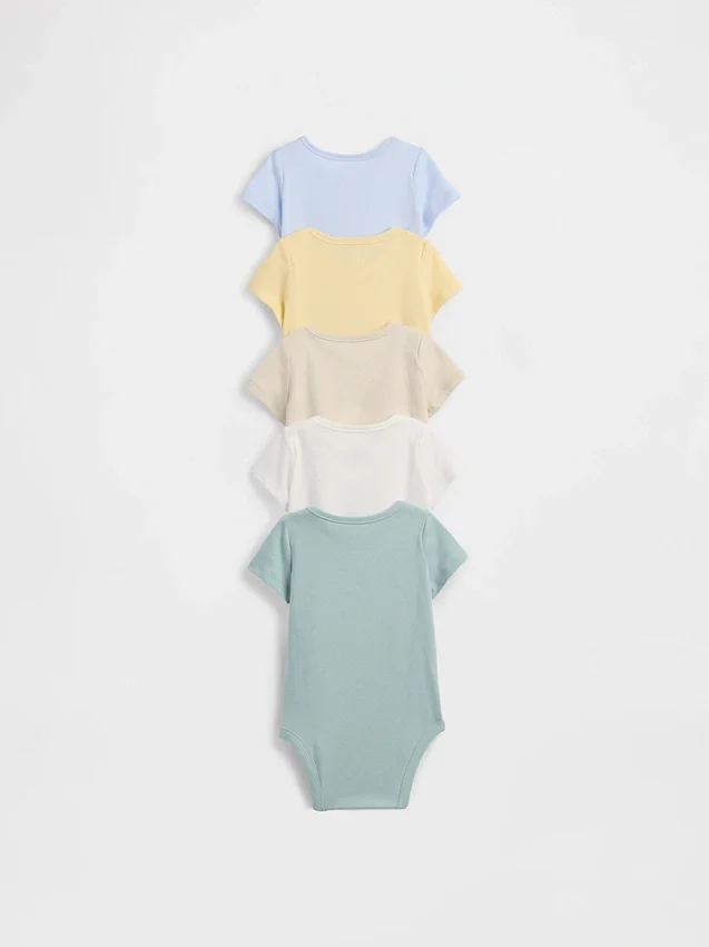 Body z bawełny organicznej „Baby First Favorites” (pakiet 5 sztuk)