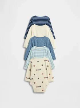 Body z bawełny organicznej „Baby First Favorites” (pakiet 5 sztuk)