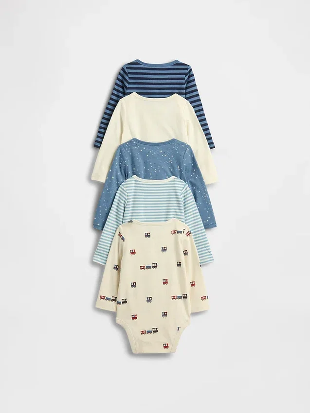 Body z bawełny organicznej „Baby First Favorites” (pakiet 5 sztuk)