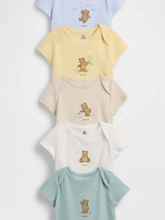 Body z bawełny organicznej „Baby First Favorites” (pakiet 5 sztuk)