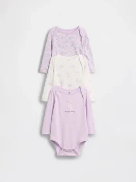 Body z bawełny organicznej „Baby First Favorites” (zestaw 3 szt.)