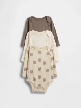 Body z bawełny organicznej „Baby First Favorites” (zestaw 3 szt.)
