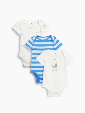 Body z bawełny organicznej „Baby First Favorites” (zestaw 3 szt.)