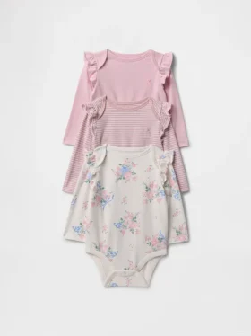 Body z bawełny organicznej „Baby First Favorites” (zestaw 3 szt.)