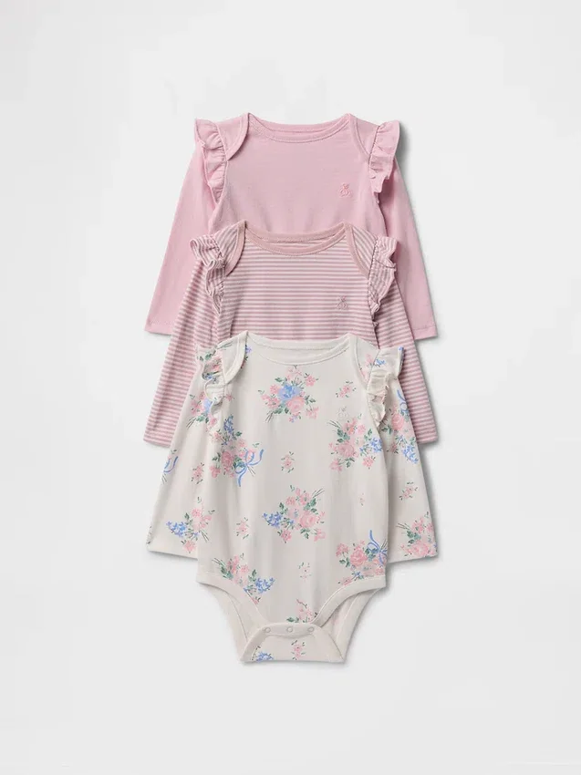 Body z bawełny organicznej „Baby First Favorites” (zestaw 3 szt.)