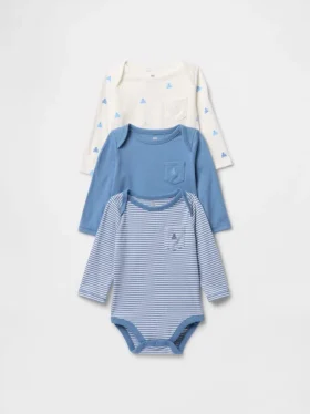 Body z bawełny organicznej „Baby First Favorites” (zestaw 3 szt.)