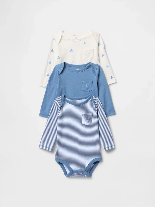 Body z bawełny organicznej „Baby First Favorites” (zestaw 3 szt.)