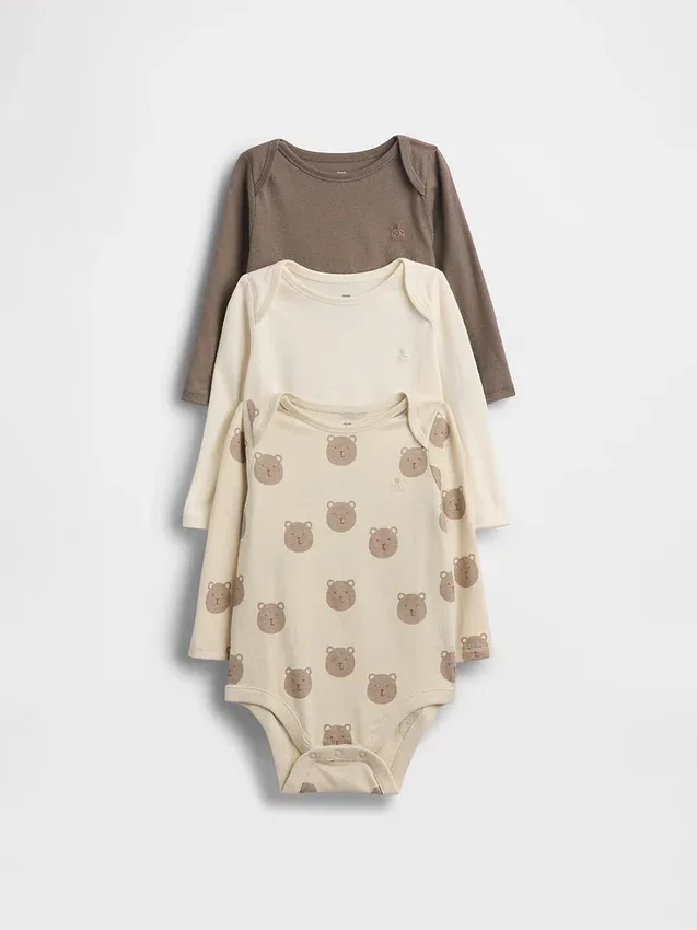 Body z bawełny organicznej „Baby First Favorites” (zestaw 3 szt.)