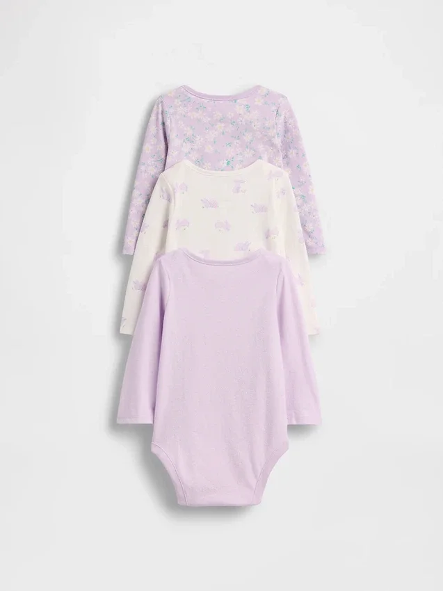 Body z bawełny organicznej „Baby First Favorites” (zestaw 3 szt.)