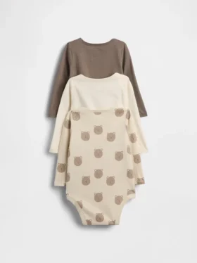 Body z bawełny organicznej „Baby First Favorites” (zestaw 3 szt.)