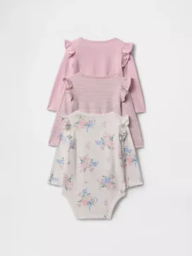 Body z bawełny organicznej „Baby First Favorites” (zestaw 3 szt.)