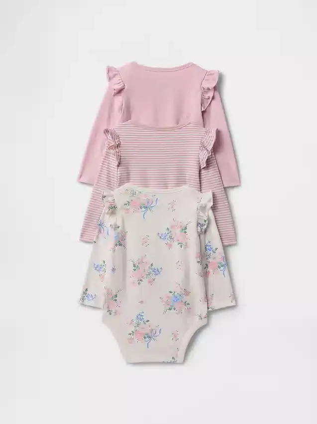 Body z bawełny organicznej „Baby First Favorites” (zestaw 3 szt.)