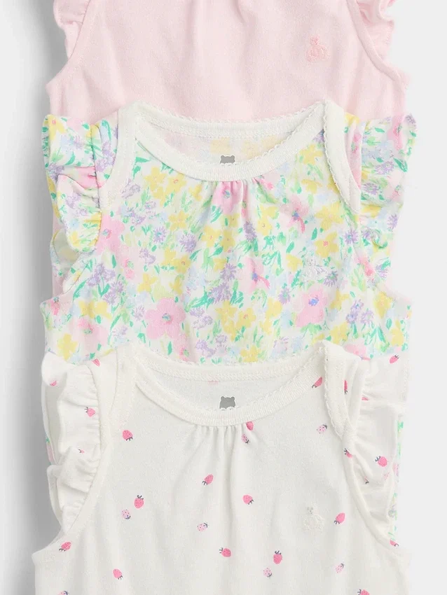 Body z bawełny organicznej „Baby First Favorites” (zestaw 3 szt.)
