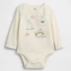 Body z kieszenią z logo NYC z bawełny organicznej z serii „Baby First Favorites”