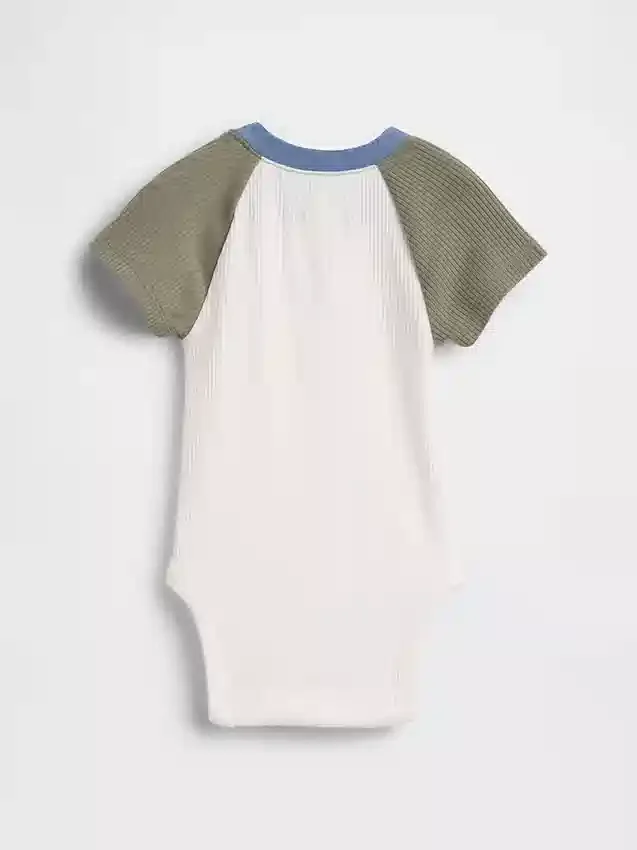 Body z raglanowymi rękawami „Baby First Favorites” z dzianiny Tinyrib