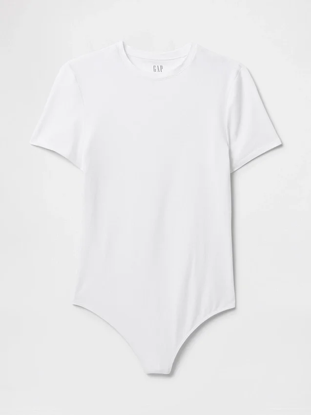 Body z T-shirta z dzianiny o gęstym splocie