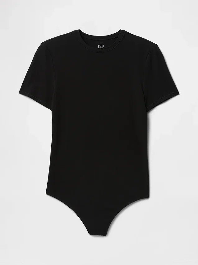 Body z T-shirta z dzianiny o gęstym splocie