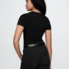Body z T-shirta z dzianiny o gęstym splocie