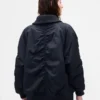 Bomber oversize z dzianinowymi wykończeniami