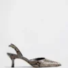 Buty na obcasie typu kitten heel z paskiem z tyłu