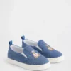 Buty typu slip-on dla maluchów z dżinsu z motywem Brannan Bear