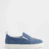 Buty typu slip-on dla maluchów z dżinsu z motywem Brannan Bear