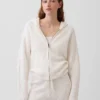 CashSoft Oversized Shaker-Stitch Zip Hoodie