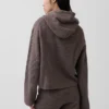 CashSoft Oversized Shaker-Stitch Zip Hoodie