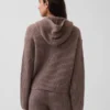 CashSoft Oversized Shaker-Stitch Zip Hoodie