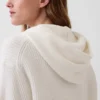 CashSoft Oversized Shaker-Stitch Zip Hoodie