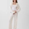 CashSoft Oversized Shaker-Stitch Zip Hoodie