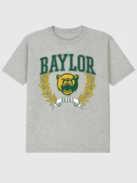 Ciemny T-shirt z nadrukiem „Laurels” Uniwersytetu Baylor