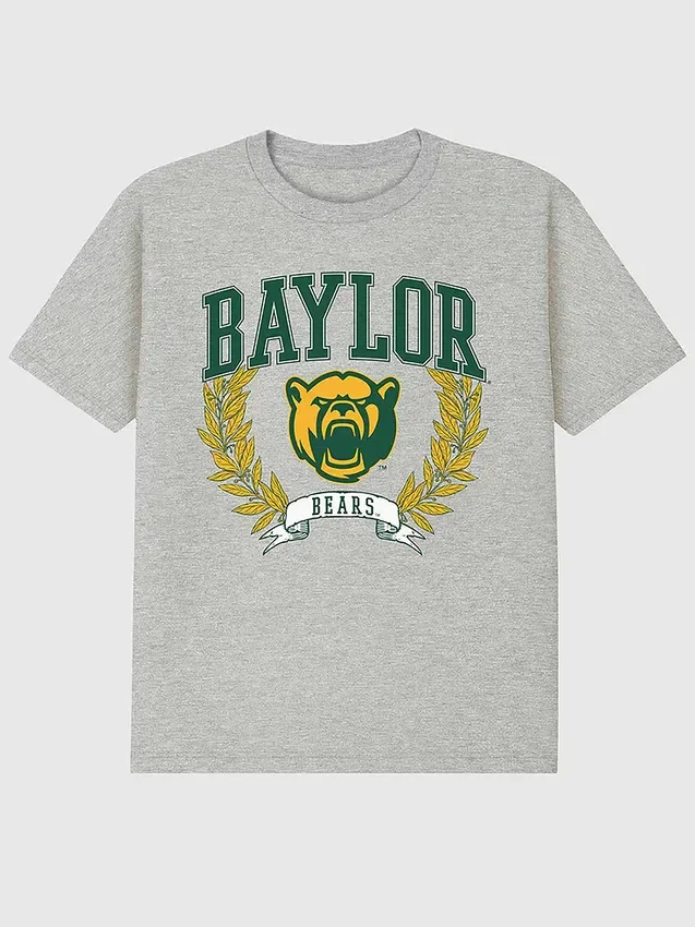 Ciemny T-shirt z nadrukiem „Laurels” Uniwersytetu Baylor