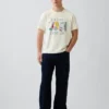 Ciężka koszulka z nadrukiem Gap Sport