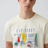 Ciężka koszulka z nadrukiem Gap Sport