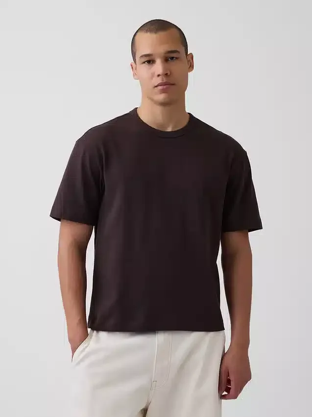 Ciężki T-shirt dla dorosłych o skróconym kroju