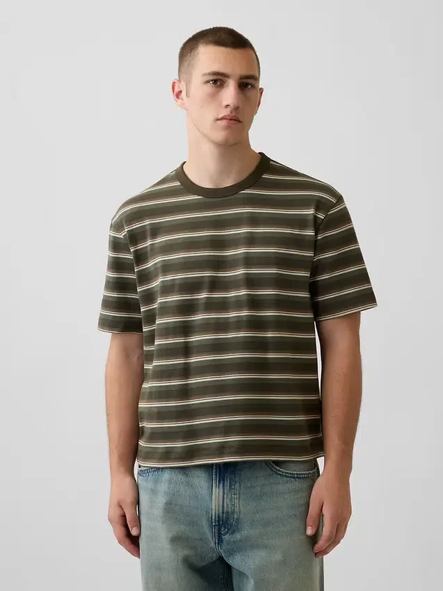 Ciężki T-shirt dla dorosłych o skróconym kroju
