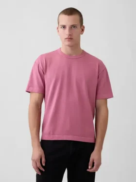 Ciężki T-shirt dla dorosłych o skróconym kroju