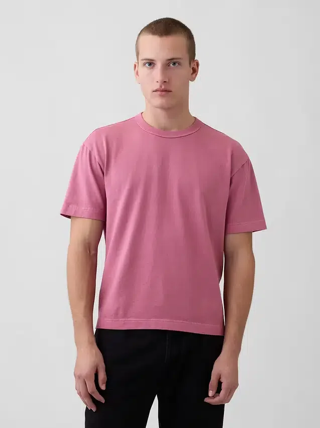 Ciężki T-shirt dla dorosłych o skróconym kroju