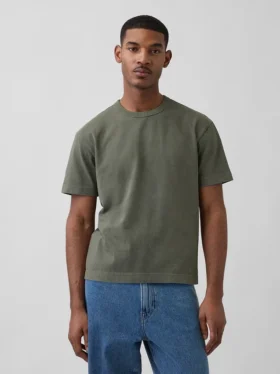 Ciężki T-shirt dla dorosłych o skróconym kroju