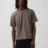 Ciężki T-shirt dla dorosłych o skróconym kroju