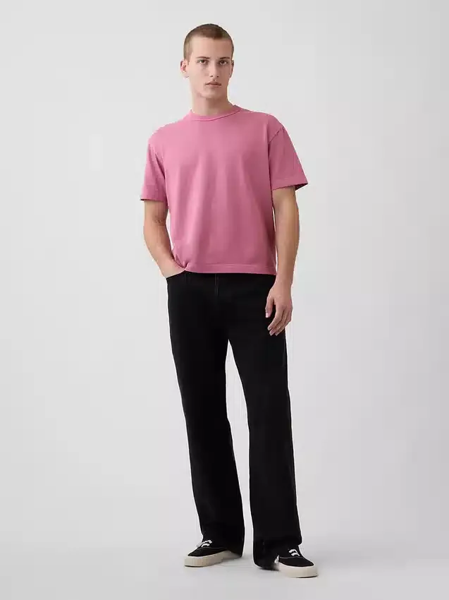 Ciężki T-shirt dla dorosłych o skróconym kroju
