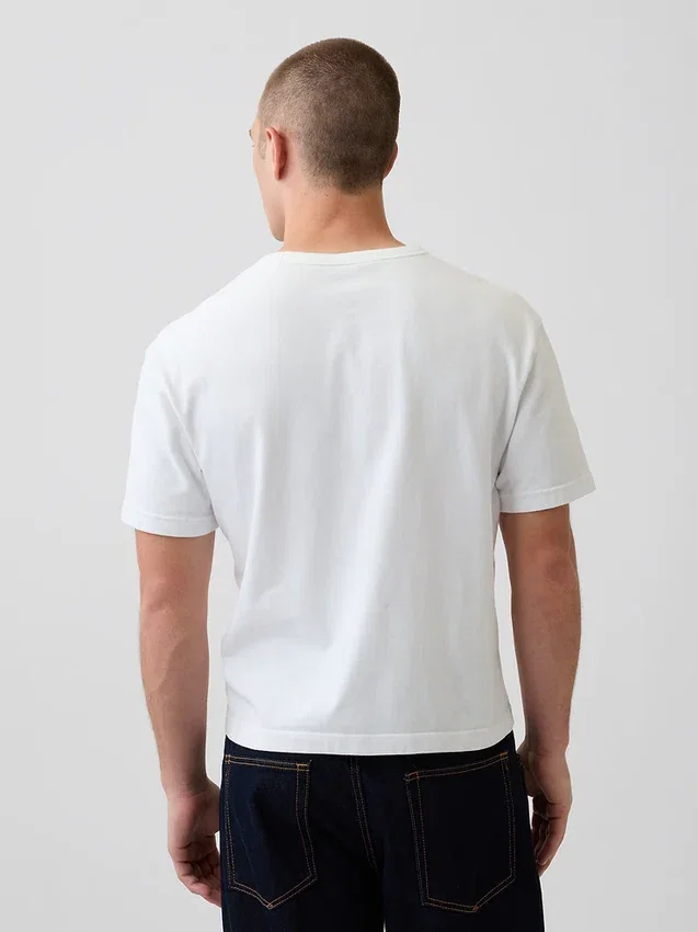 Ciężki T-shirt dla dorosłych o skróconym kroju