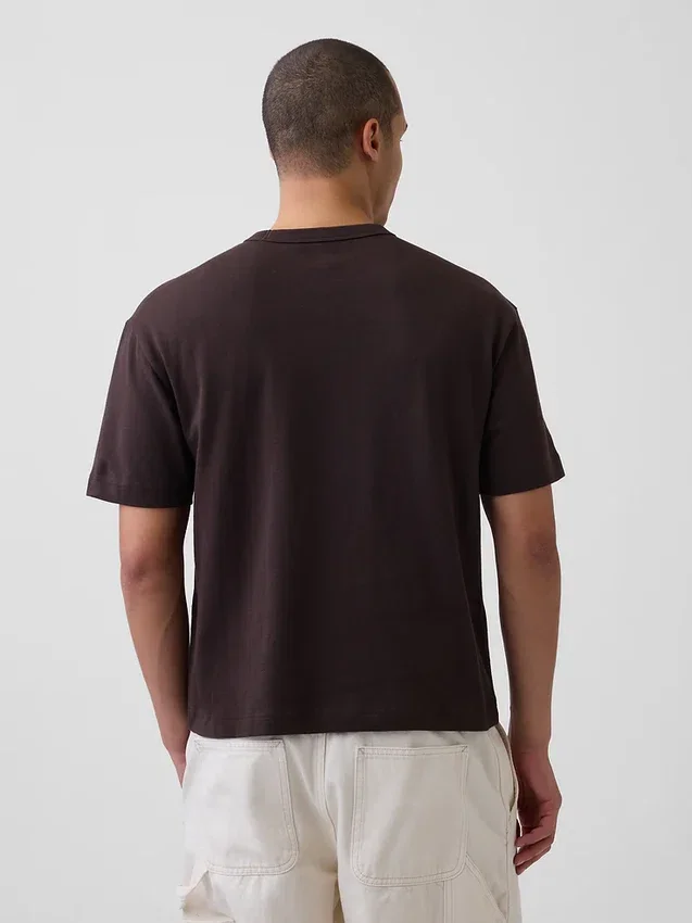 Ciężki T-shirt dla dorosłych o skróconym kroju