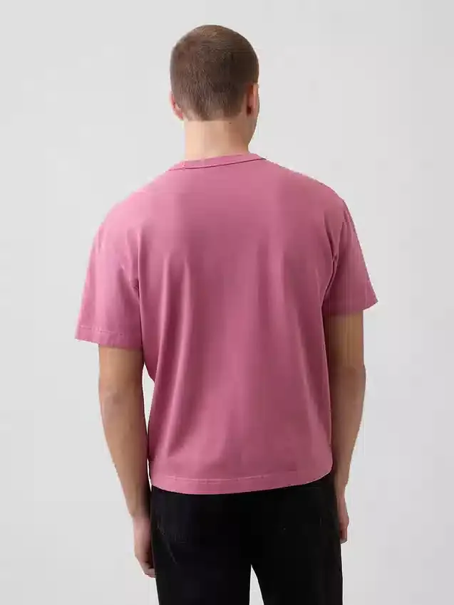 Ciężki T-shirt dla dorosłych o skróconym kroju