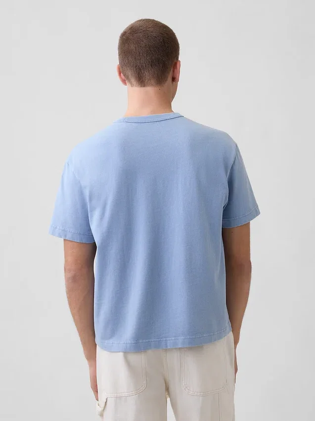 Ciężki T-shirt dla dorosłych o skróconym kroju