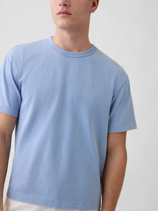 Ciężki T-shirt dla dorosłych o skróconym kroju