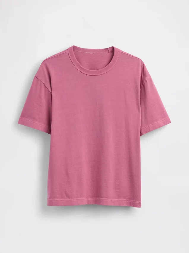 Ciężki T-shirt dla dorosłych o skróconym kroju