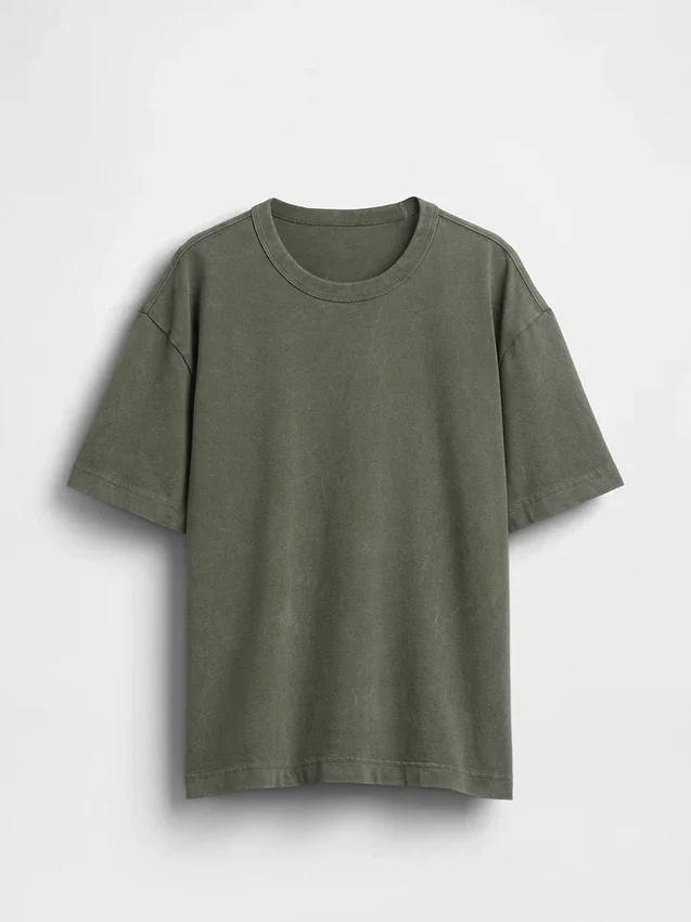 Ciężki T-shirt dla dorosłych o skróconym kroju