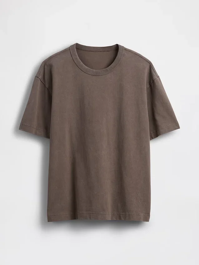 Ciężki T-shirt dla dorosłych o skróconym kroju